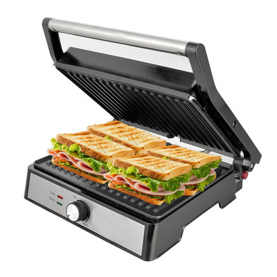 بشقاب قابل جدا کردن BBQ Panini Press Grill Griddle بدون دود در فضای داخلی بشقاب LED صفحه لمسی