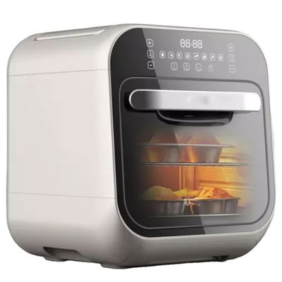 بدون روغن 8L 1800W فولاد ضد زنگ دیجیتال استفاده خانگی صفحه لمسی فریزر هوا بخار هوشمند