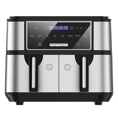 4.5L دو قاشق هوا با 2 سبد از طریق پنجره شیشه ای ببینید SYNC آشپزی دو کشو