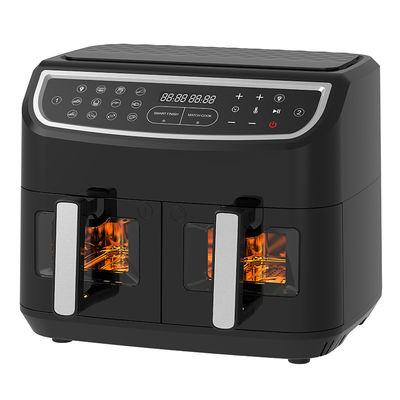 4.5L دو قاشق هوا با 2 سبد از طریق پنجره شیشه ای ببینید SYNC آشپزی دو کشو