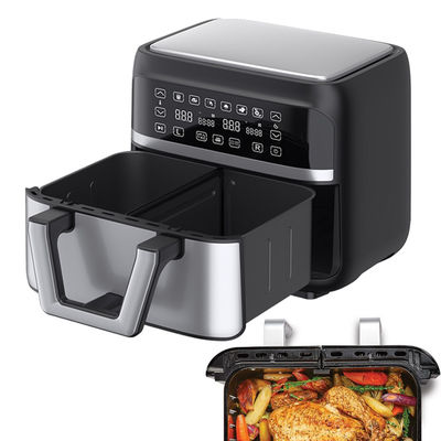 فرورنده دو قوطی بدون روغن هوشمند دو قوطی 9L دیجیتال 2400W