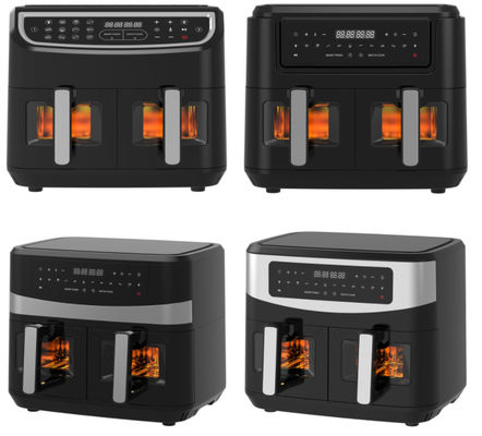 2400W 9L دو قاشق هوا با پنجره شفاف 12 پیش تنظیم پخت و پز