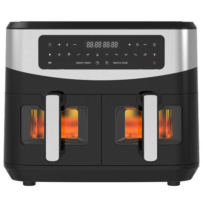 9L 2000W فرایر هوا هوشمند با سبد دوگانه دیجیتال با پنجره قابل مشاهده