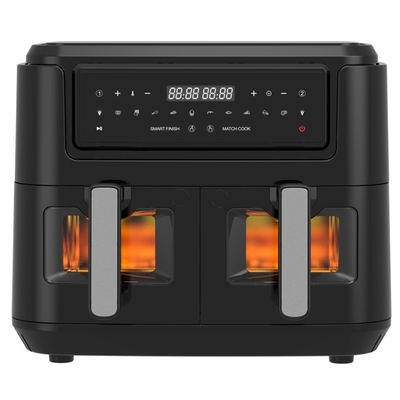 9L 2000W فرایر هوا هوشمند با سبد دوگانه دیجیتال با پنجره قابل مشاهده