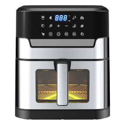 7L با پنجره فولاد ضد زنگ فریزر هوا فنجان صفحه لمسی LED برای 12 پیش تنظیم آسان تمیز 1800w خانه
