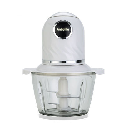 400W مخلوط کننده Chopper حرفه ای 2L فولاد ضد زنگ شیشه ای آسیاب گوشت الکتریکی