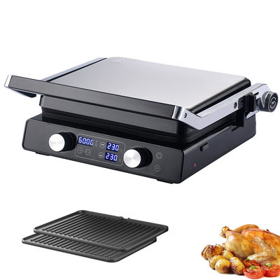 2000W برقی دیجیتال تماس گرل صفحه نمایش تنظیم گرما کنترل دکمه تایمر باز 105 180 درجه با ویژگی PTFE