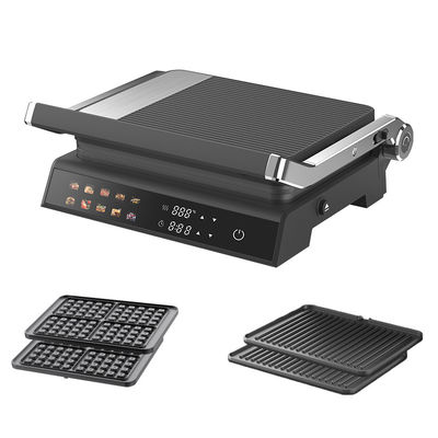 2000W برقی دیجیتال تماس گرل صفحه نمایش تنظیم گرما کنترل دکمه تایمر باز 105 180 درجه با ویژگی PTFE