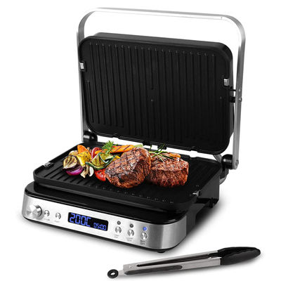 2000W برقی دیجیتال تماس گرل صفحه نمایش تنظیم گرما کنترل دکمه تایمر باز 105 180 درجه با ویژگی PTFE