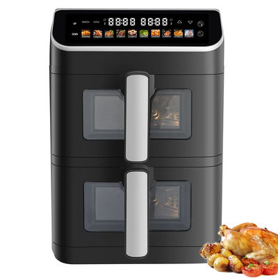 Dual Stack 12 Color Presets 6+6l Electric Digital Air Fryer Sync dual cook Function با گزینه نوع اجاق پنجره قابل مشاهده