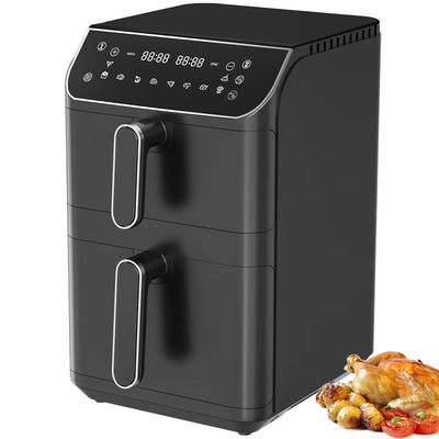 Dual Stack 12 Color Presets 6+6l Electric Digital Air Fryer Sync dual cook Function با گزینه نوع اجاق پنجره قابل مشاهده