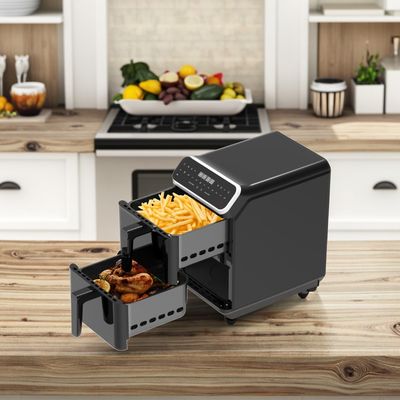 Dual Stack 12 Color Presets 6+6l Electric Digital Air Fryer Sync dual cook Function با گزینه نوع اجاق پنجره قابل مشاهده