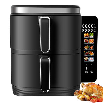 2800w برقی دو تکه فریزر هوا غیر چسبنده 6l + 6l پوشش بالا پایین گرم کننده تاشو صفحه نمایش LCD قابل مشاهده پنجره-انتخاب