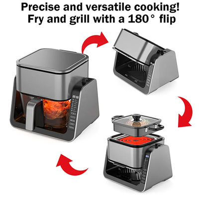 سرخ کن دیجیتال 4 لیتری Anbolife با تابه گریل 1.3 لیتری 1500 وات