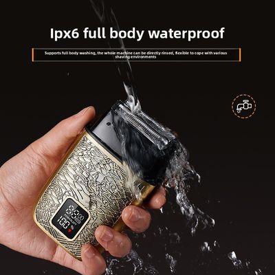 ماشین تراش برقی حرفه ای مردانه با باتری 500 میلی آمپر تیغه های فولاد ضد زنگ و شستشوی کامل بدن