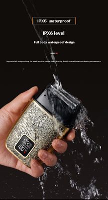 ماشین تراش برقی حرفه ای مردانه با باتری 500 میلی آمپر تیغه های فولاد ضد زنگ و شستشوی کامل بدن