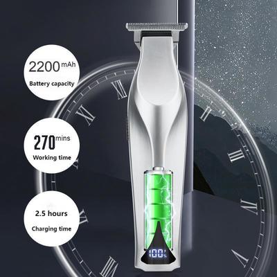 ماشین اصلاح موی حرفهای با باتری لیتیومی 2200 میلیآمپر ساعتی، نمایشگر LED و بستهبندی جعبه هدیه