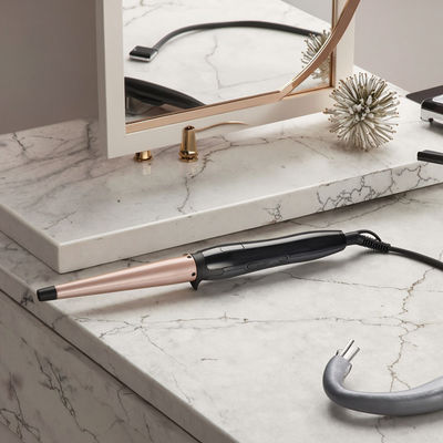 موهای سرامیکی با 25 میلی متر بشکه 1 سال گارانتی و 110-240V ولتاژ برای موهای صاف درخشان