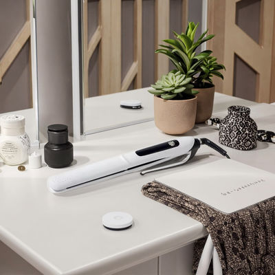 صاف کننده مو و اتوی موی حرفه ای با 10 سطح دما، محدوده 130-230 درجه سانتیگراد و صفحات تفلون برای موهای صاف و بدون وز