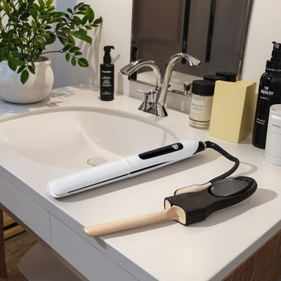 صاف کننده مو و اتوی موی حرفه ای با 10 سطح دما، محدوده 130-230 درجه سانتیگراد و صفحات تفلون برای موهای صاف و بدون وز