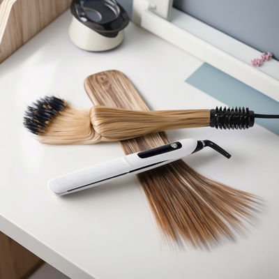 صاف کننده مو و اتوی موی حرفه ای با 10 سطح دما، محدوده 130-230 درجه سانتیگراد و صفحات تفلون برای موهای صاف و بدون وز