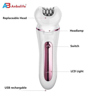 5 در 1 آبپاش IPX6 اپیلاتور با باتری 600mAh برای صورت و کیت مراقبت از بدن