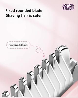 ریشتراش برقی 2 در 1 برای بانوان با 90 دقیقه زمان کارکرد و باتری 400 میلیآمپر ساعتی - اصلاحگر دو سر برای کل بدن