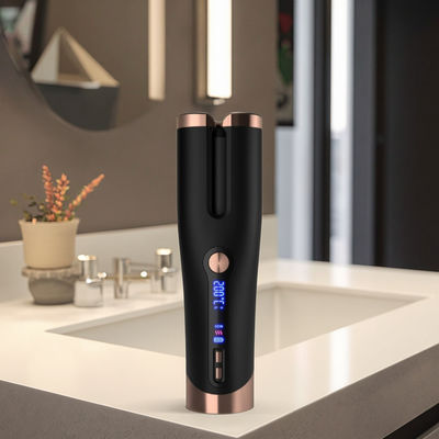 فر کننده موی خودکار سرامیکی بی سیم با 4 تنظیم دما و گرمایش سریع برای انواع مو