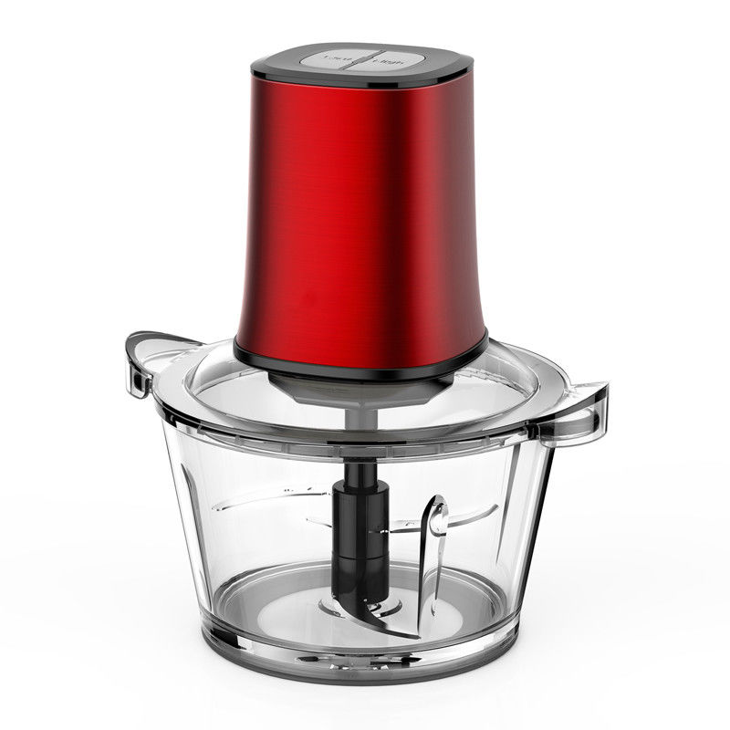400 وات الکتریکی مواد غذایی Chopper گوشت آسیاب 2.5L شیشه ای کاسه گوشت سبزیجات میوه 2 سرعت